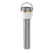Multi-functional camping light with LED flashlight and hanging handle in gray and white design