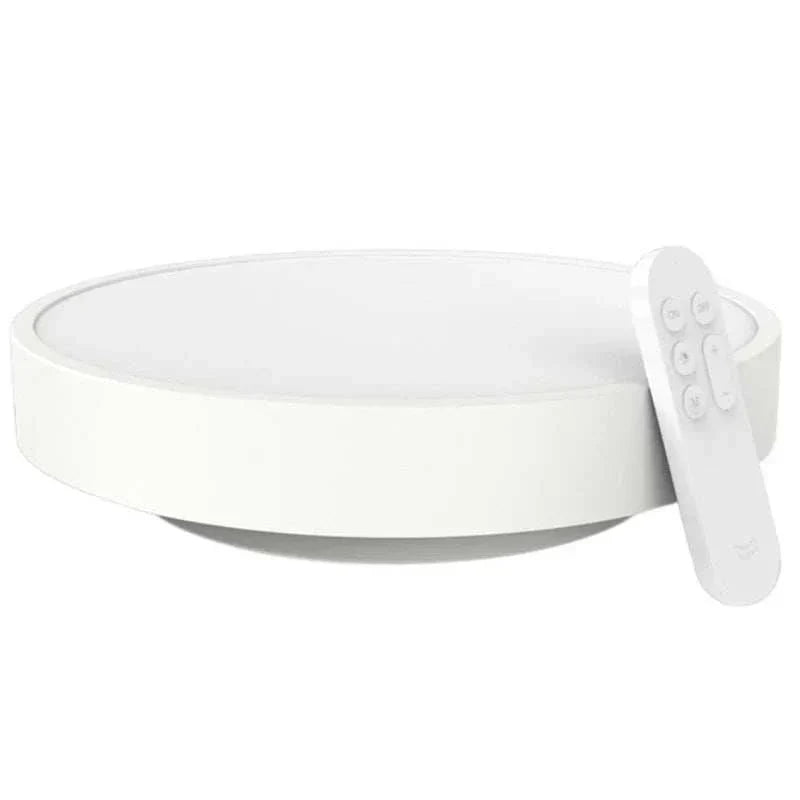 White LED ceiling light with remote control for bedroom and living room, WiFi and Bluetooth enabled, quick installation