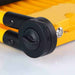Close-up of the black control knob on a yellow solar work light ESW/B1 with LED and waterproof design