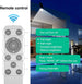 Solar flood light with remote control, wall-mounted outdoor LED spotlight powered by solar panel