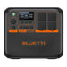 BLUETTI AC200P L Expandable Power Station with 2,400W power, 2,304Wh capacity, multiple AC and USB outputs, compact black and orange design.