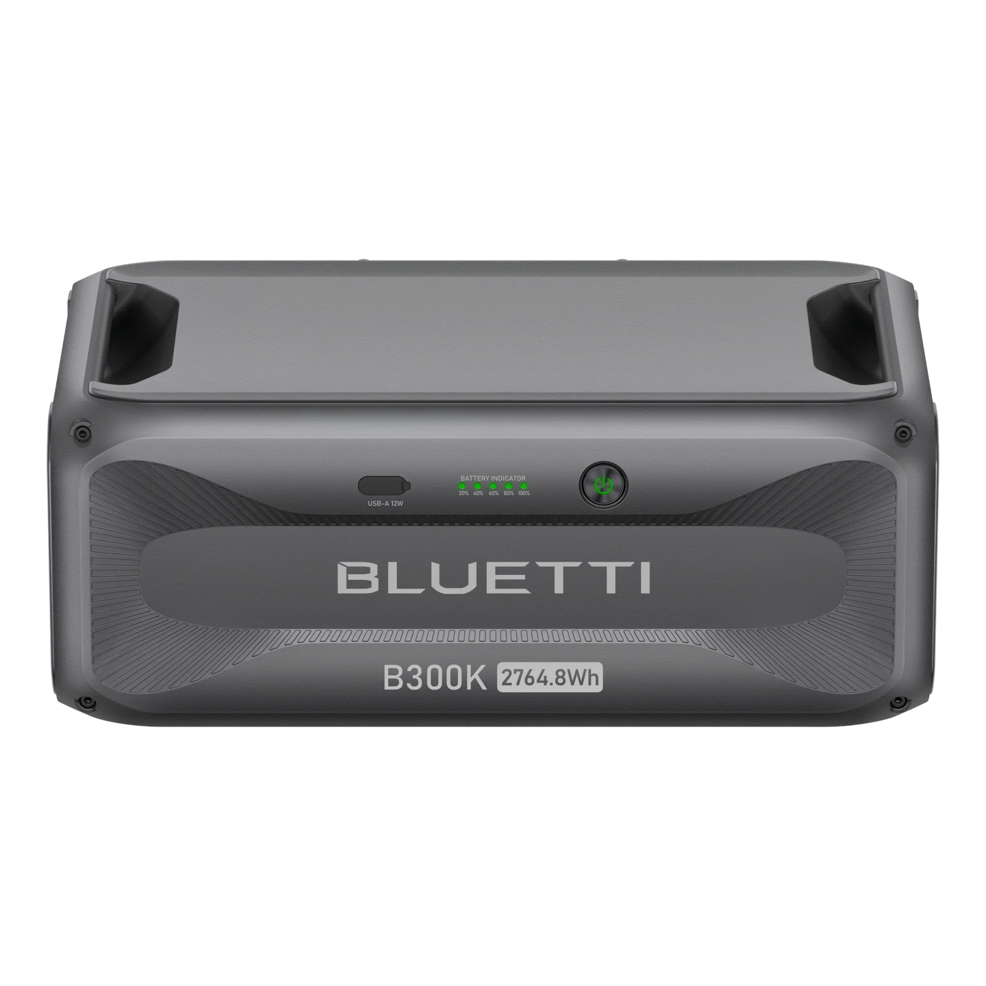 BLUETTI B300K Expansion Battery 2764.8Wh with USB-A output and automotive-grade LiFePO4 cells in durable aluminum case