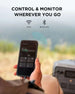EcoFlow RIVER 2 Pro portable power station controlled via smartphone app with Wi-Fi and Bluetooth connectivity