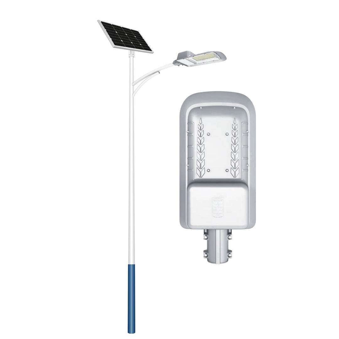 Solar Grain Street Light with 5V mono solar panel, 2100lm LED, remote control, and aluminum alloy body