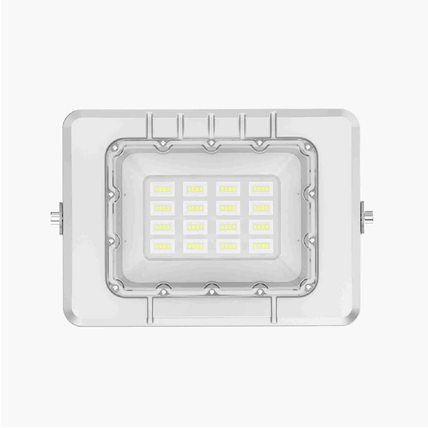 white solar flood light with multiple LED lamp beads and aluminum alloy case