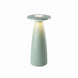 Flora cordless rechargeable LED table lamp with frosted polycarbonate diffuser and smoky glass top