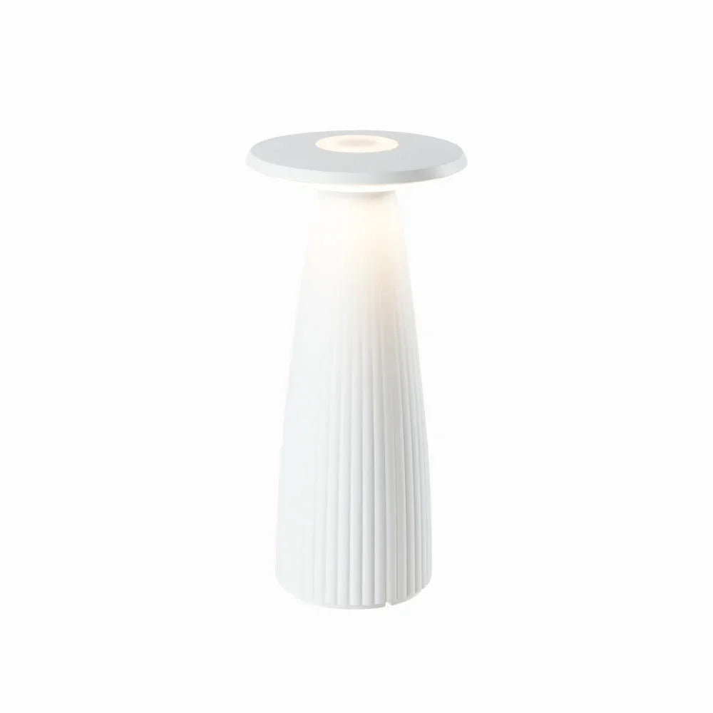 Flora cordless table lamp with integrated flower vase and LED touch control