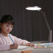 Serene Eye-Friendly desk lamp with adjustable brightness and modern design illuminating a child's study area