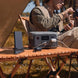 EcoFlow RIVER 2 portable power station charging devices on camping table outdoors