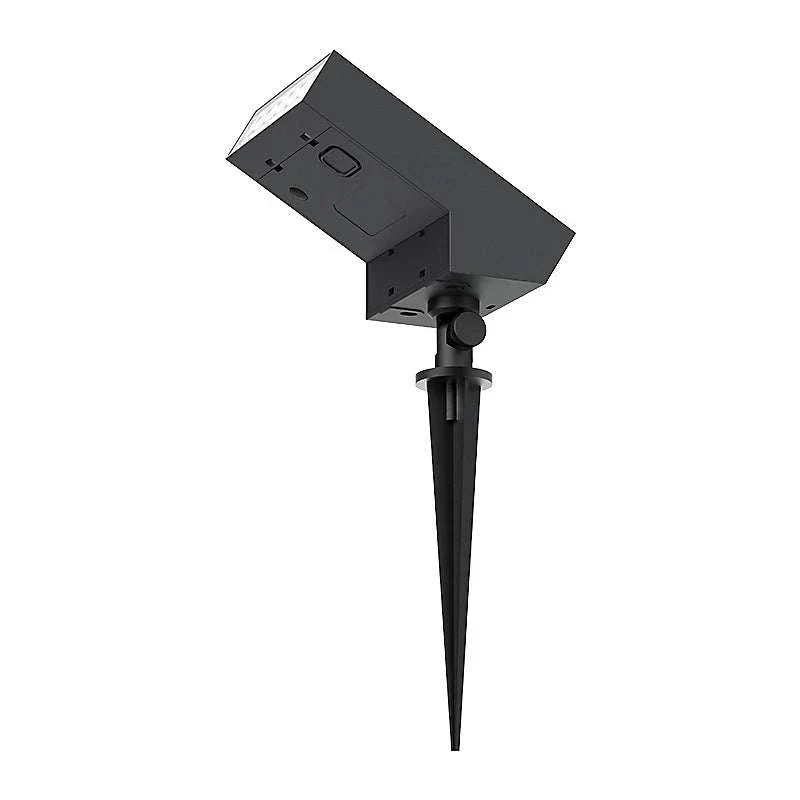Black solar path light with 500 lumens and 3000K soft white LED, weatherproof outdoor stake design