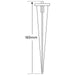 Diagram of solar path light stake measuring 165mm length for outdoor garden lighting installation