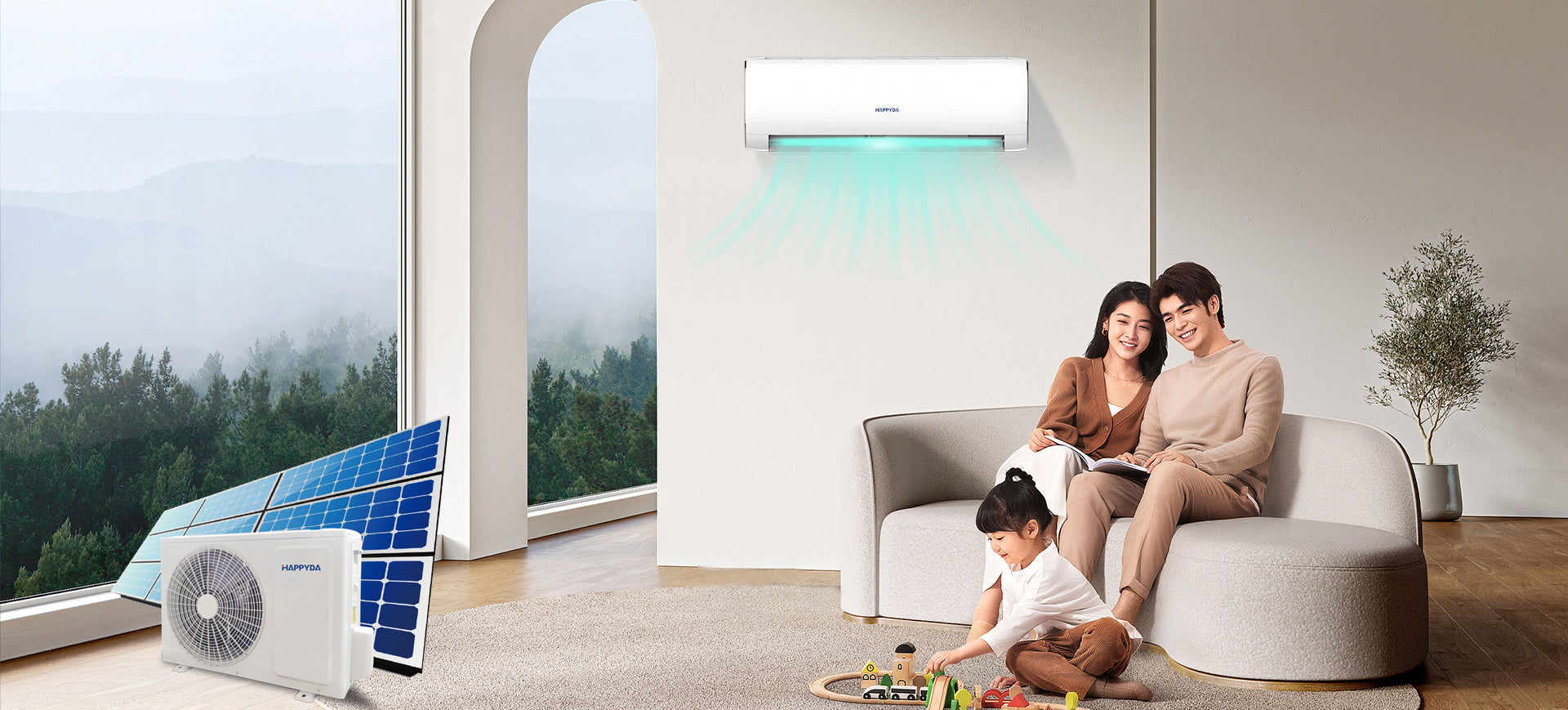 ELANT AC/DC Hybrid Solar PV Air Conditioner 1.5 Ton (18000 BTU)