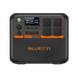 BLUETTI AC200P L expandable portable power station with 2,400W output, 2,304Wh capacity, multiple AC and USB ports, and digital display.