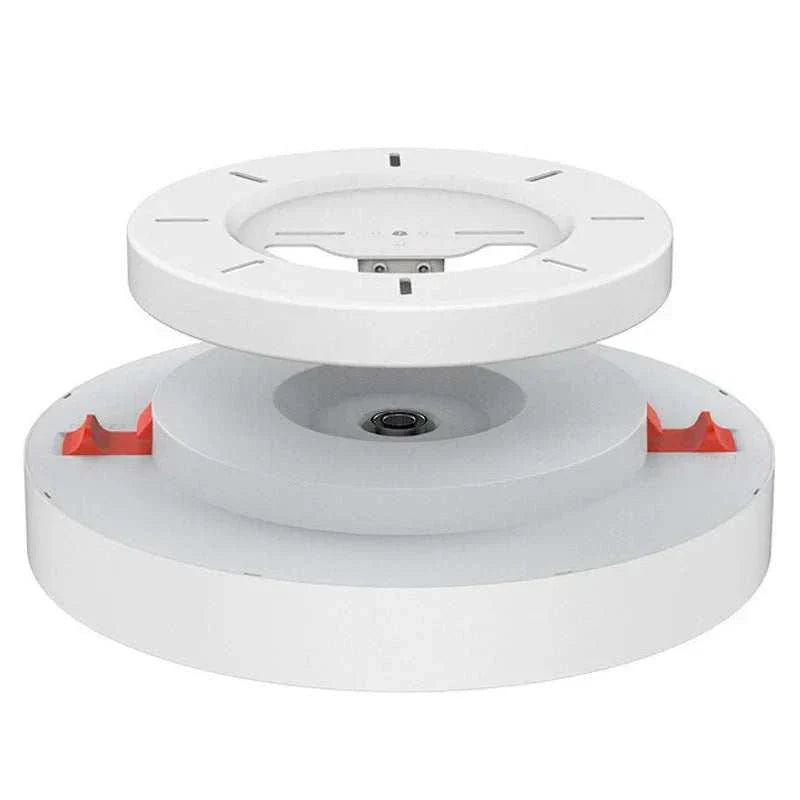 White LED ceiling light mounting base for WiFi and Bluetooth smart installation