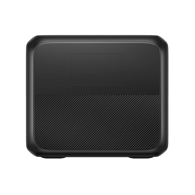 BLUETTI AC200P L Expandable Power Station front view in black with textured surface and compact design