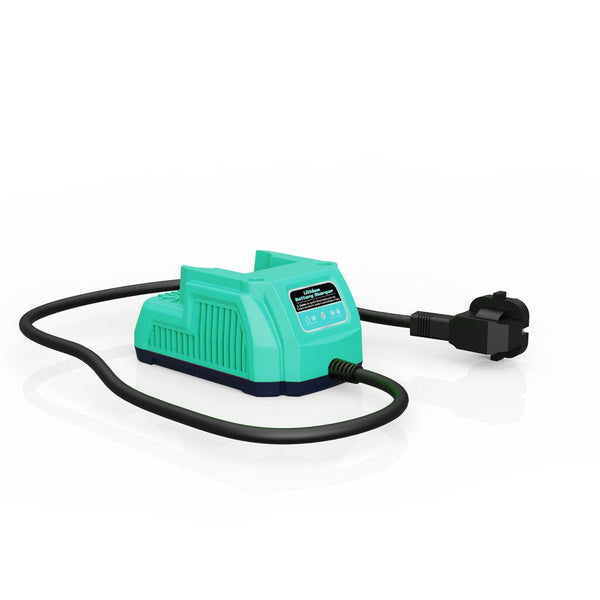 MC-1 Battery Charger for D24 with power cord and green casing on white background