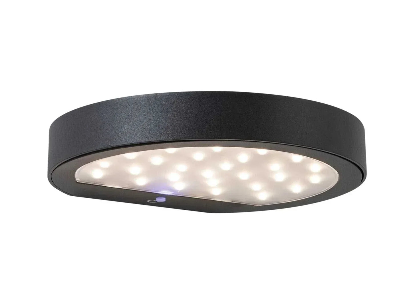 Nap Solar Anthracite Wall Light with LED, outdoor use, anthracite finish, Italian design, solar-powered.