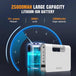 Solar Rechargeable Emergency Lantern with Power Storage and 25000mAh Battery, Ideal for Camping and Emergencies.