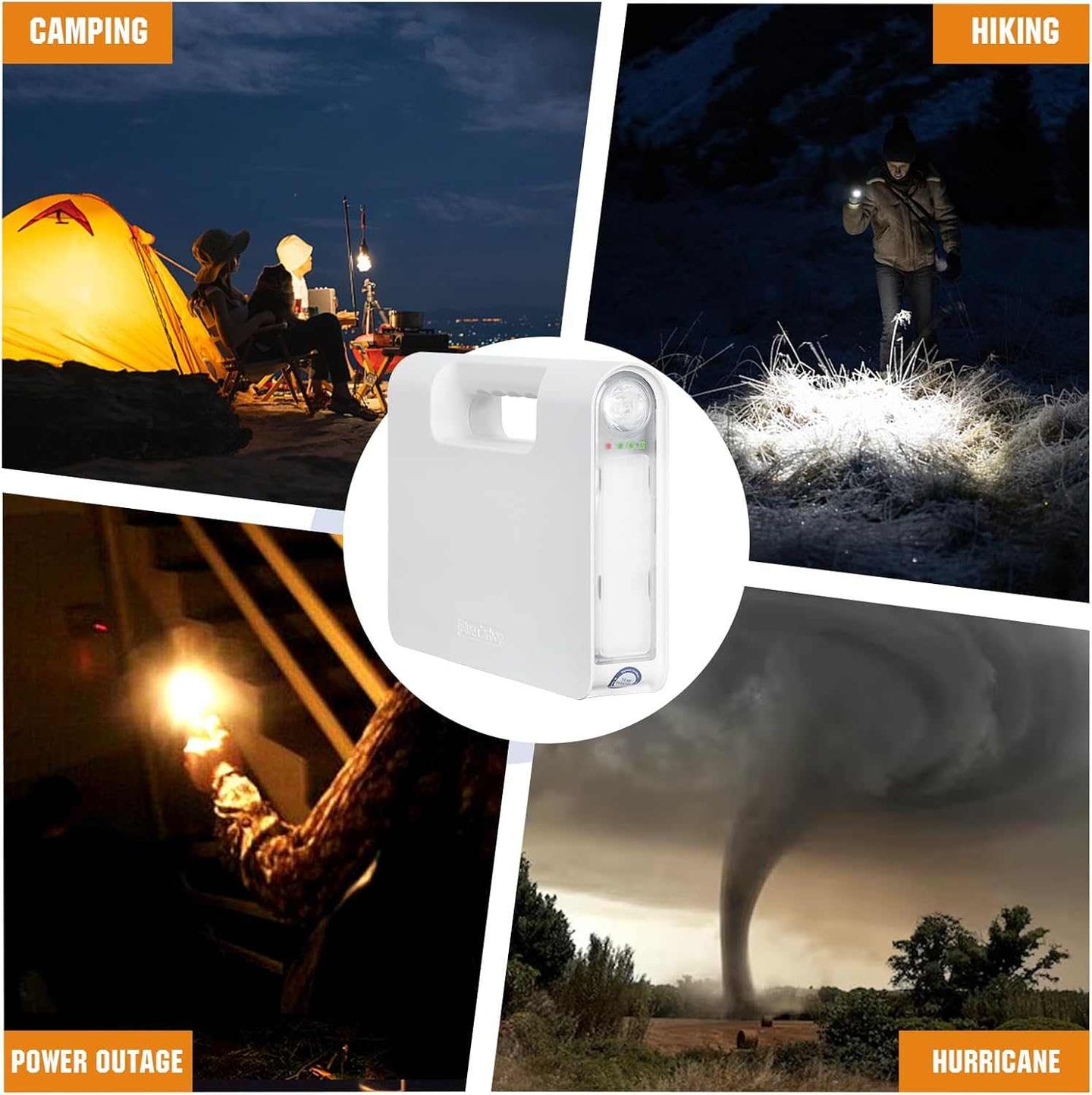 Solar Rechargeable Emergency Lantern for Camping, Hiking, Power Outage, Hurricane Use.