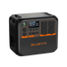BLUETTI AC200P L Expandable Power Station with 2,400W output, 2,304Wh LiFePO4 battery, multiple charging options, and smart monitoring.