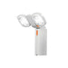 ECP002 multifunctional camping light with dual adjustable heads, white body, and orange switch for versatile outdoor illumination