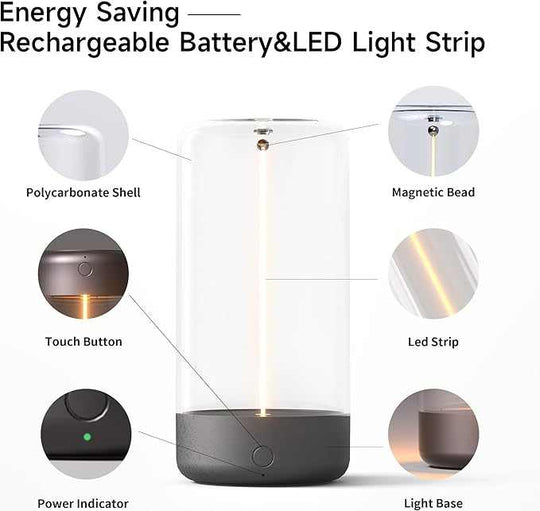 Auge Light Night Lights modern 3-level dimming bedside table lamp battery operated