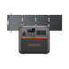 BLUETTI AC180P portable power station with 1,800W output, 1,440Wh battery, and foldable solar panels.