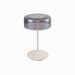 Crystal cordless table lamp with removable smoky glass shade and touch switch.