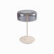 Crystal cordless table lamp with removable smoky glass shade and touch switch.