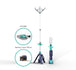 Portable Petal Tripod Light TL-200P with charger and battery pack, ideal for 360-degree illumination in outdoor and emergency settings.