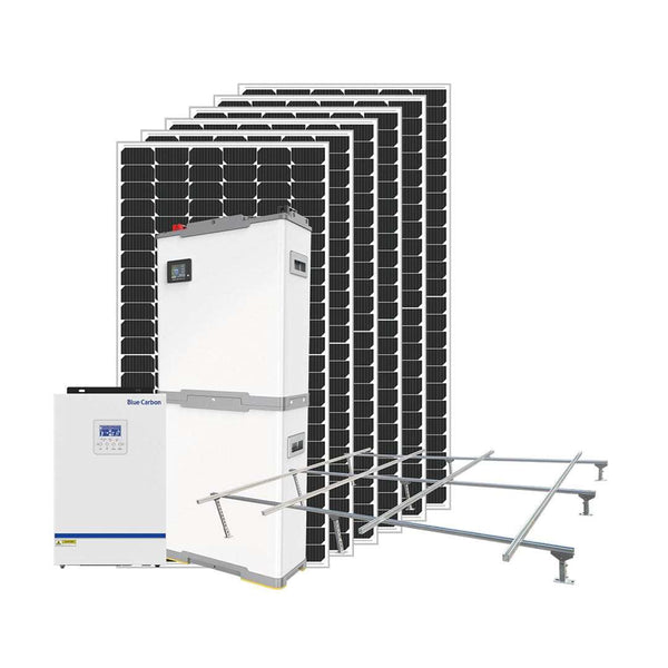Inverter Solar Box 5kW with Panels and Battery - Off-Grid Home Power Supply.