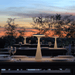Elant Dusk rechargeable table lamp on outdoor dining table at sunset
