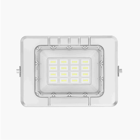 white solar flood light with multiple LED lamp beads and aluminum alloy case