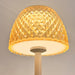 Frosted glass USB touch rechargeable table lamp with warm light and diamond-patterned shade