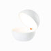 Goodnight cordless table lamp with a round, ball-like design, offering a cozy atmosphere; features include LED rechargeable function, flexible dimming, and opal polycarbonate diffuser.