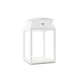Eco-friendly solar rechargeable lantern with LED lighting, touch switch, water resistance, and powder-coated aluminum finish.