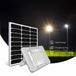 Solar flood light with mono solar panel, featuring LED lamp beads, durable aluminum magnesium alloy case, and LiFePO4 battery for efficient outdoor lighting.