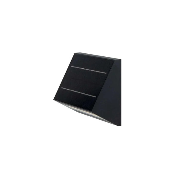 KLEWE ECOSTEP LED anthracite solar wall light with IP65 rating and 17 cm size