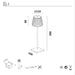 Plissé cordless table lamp with touch switch, dimming, and LED features; aluminum construction with frosted diffuser.