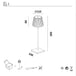 Plissé cordless table lamp with touch switch, dimming, and LED features; aluminum construction with frosted diffuser.