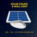 50W solar ceiling and wall light with IP65 rating and 12 hours working time