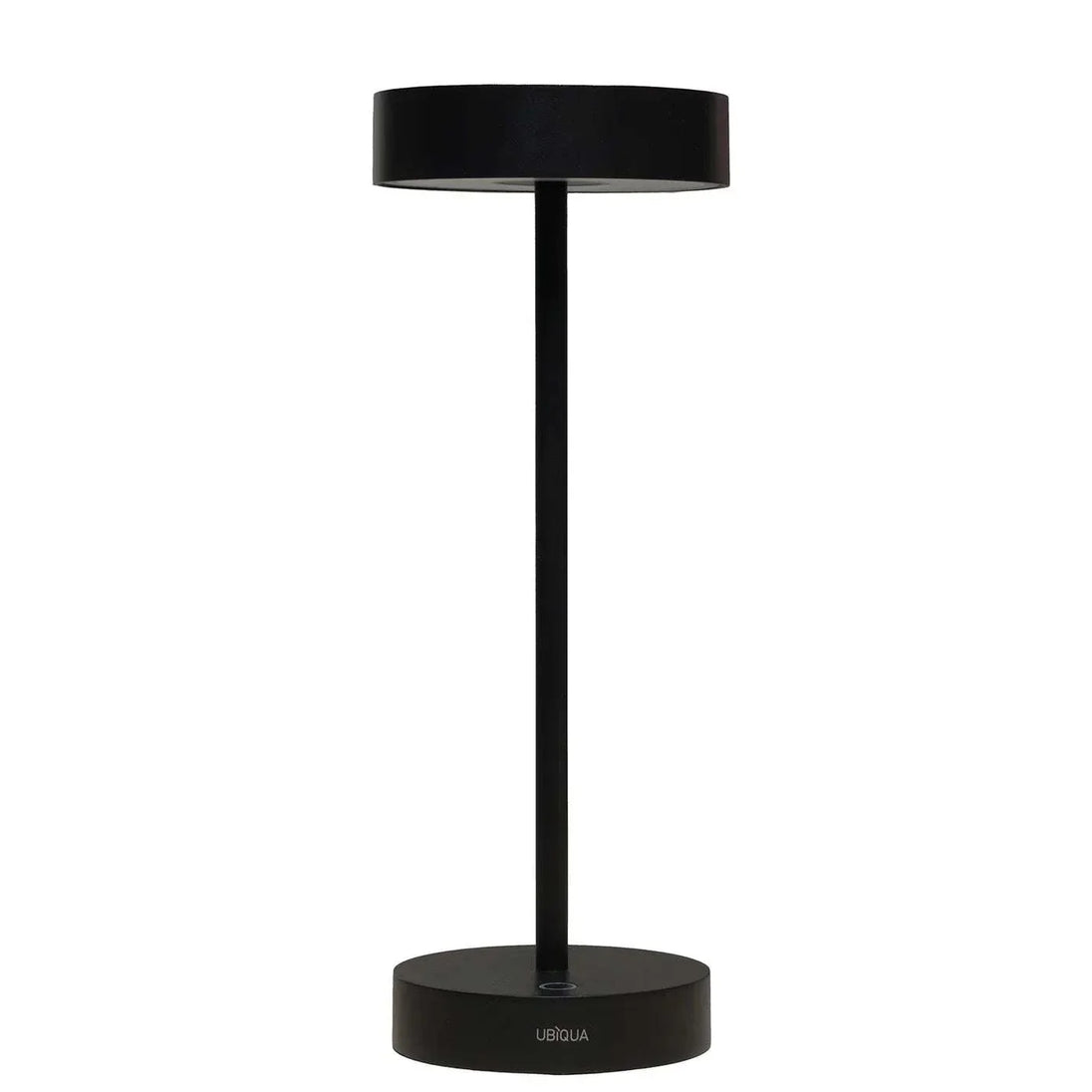 Minimalist portable LED lamp, Standy Maxi, black color, sleek design, ideal for indoor and outdoor use.
