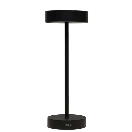 Minimalist portable LED lamp, Standy Maxi, black color, sleek design, ideal for indoor and outdoor use.