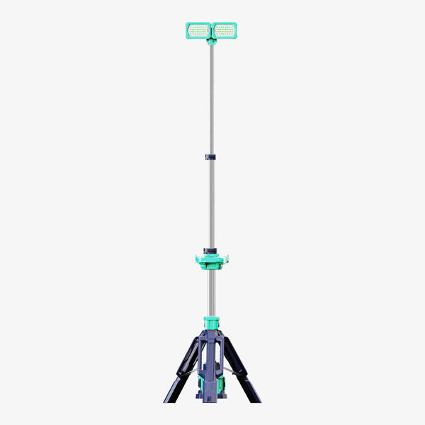 Portable Dual Light TLD100 on adjustable tripod for versatile outdoor lighting.
