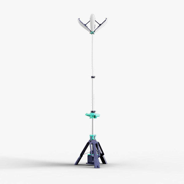 Portable petal tripod light TL-200P with adjustable height and 360-degree illumination for versatile outdoor and industrial use