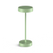 Minimalist portable LED lamp Standy Maxi in green, sleek design, versatile lighting options, touch switch control.
