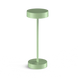 Minimalist portable LED lamp Standy Maxi in green, sleek design, versatile lighting options, touch switch control.