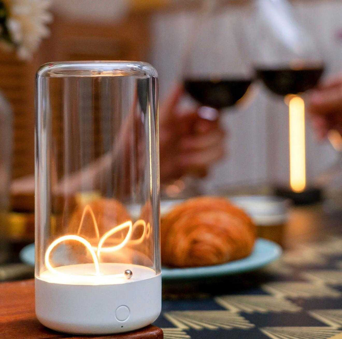 Auge Light Night Lights modern 3-level dimming bedside table lamp with battery operation