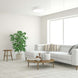 LED Ceiling Light WiFi Bluetooth in modern living room, Yeelight quick installation.