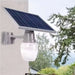 Solar Golden Apple outdoor light mounted on wall with high-efficiency solar panel.